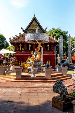 Tayland. Chiang Mai. Wat Sri Suphan 'ın manzarası, Gümüş Tapınak.