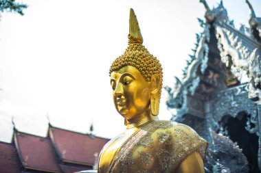 Tayland. Chiang Mai. Wat Sri Suphan 'ın manzarası, Gümüş Tapınak.