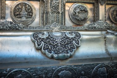 Tayland. Chiang Mai. Wat Sri Suphan 'ın manzarası, Gümüş Tapınak.