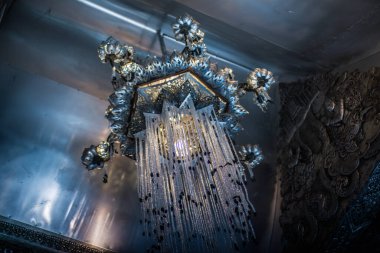 Tayland. Chiang Mai. Wat Sri Suphan 'ın manzarası, Gümüş Tapınak.