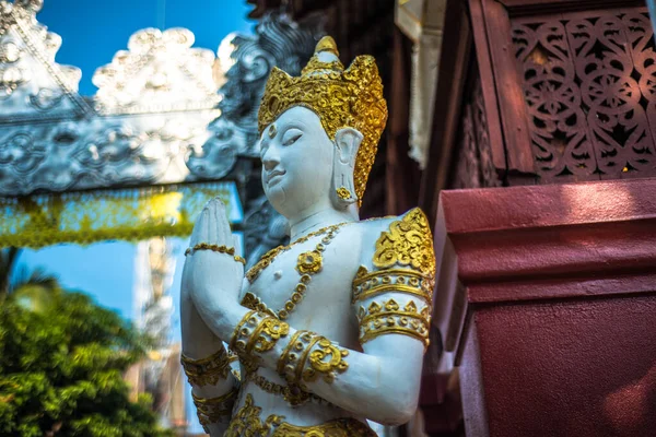 Tailândia Chiang Mai Uma Vista Wat Sri Suphan Templo Prata — Fotografia de Stock