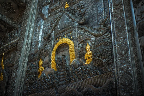 Tayland Chiang Mai Wat Sri Suphan Manzarası Gümüş Tapınak — Stok fotoğraf