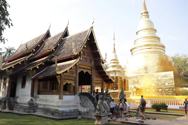 清迈Wat Phra Singh寺 — 图库照片