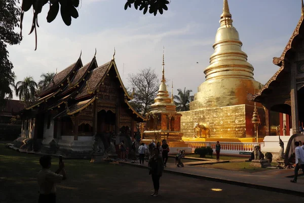 Thaiföld Chiang Mai Vagyok Wat Phra Singh Templom — Stock Fotó