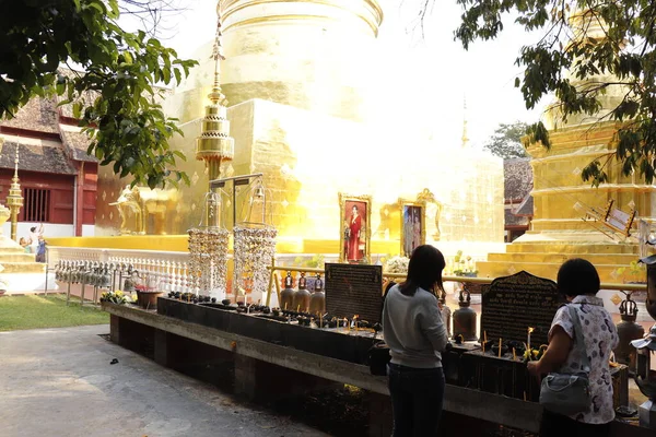 Thaiföld Chiang Mai Vagyok Wat Phra Singh Templom — Stock Fotó