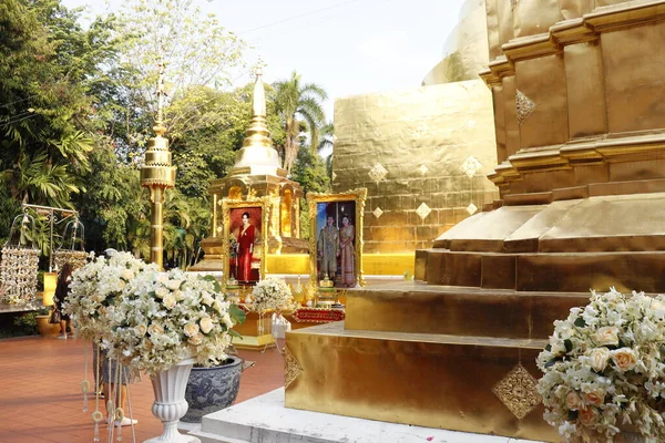 Thailandia Chiang Mai Tempio Wat Phra Singh — Foto Stock