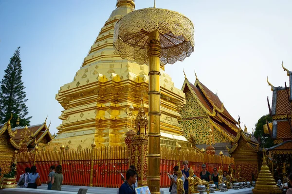 Tailândia Chiang Mai Templo Wat Doi Suthep — Fotografia de Stock