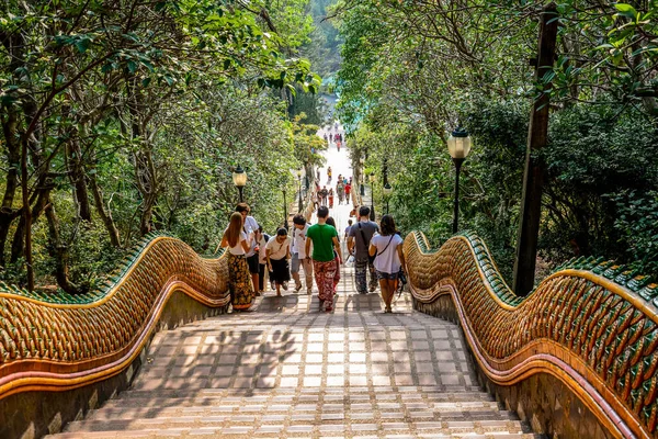 Thaiföld Chiang Mai Vagyok Wat Doi Suthep Templom — Stock Fotó