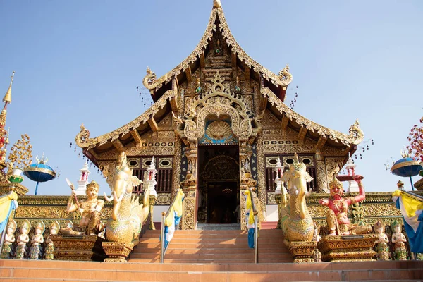 Thailandia Chiang Rai Tempio Wat Saeng Kaeo — Foto Stock