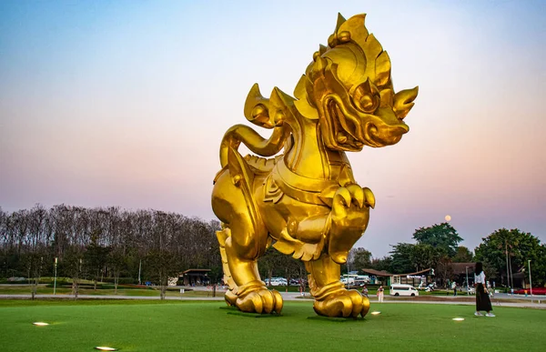 Thailand Chiang Rai View Singha Statue City — Stock Photo, Image