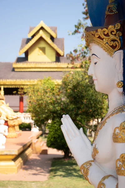 Thailandia Chiang Rai Tempio Wat Saeng Kaeo — Foto Stock