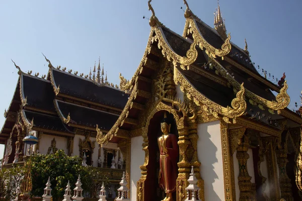 Thailandia Chiang Rai Tempio Wat Saeng Kaeo — Foto Stock