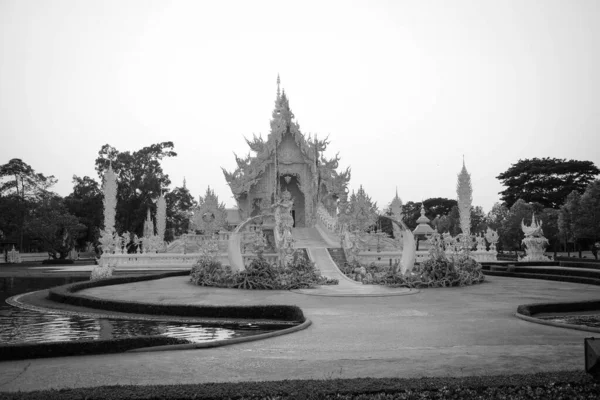 Tailandia Chiang Rai Una Hermosa Vista Del Templo Blanco — Foto de Stock