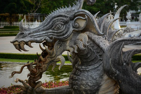 Thaïlande Chiang Rai Une Belle Vue Sur Temple Blanc — Photo