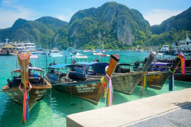 Tayland. Phi Phi Adası 'nın güzel bir manzarası.