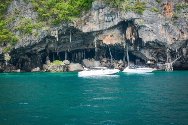 Tayland. Phi Phi Adası 'nın güzel bir manzarası. 