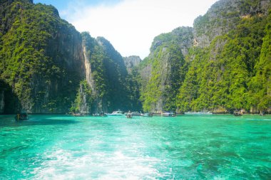 Tayland. Phi Phi Adası 'nın güzel bir manzarası. 