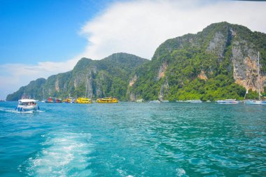 Tayland. Phi Phi Adası 'nın güzel bir manzarası. 
