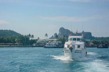 Tayland. Phi Phi Adası 'nın güzel bir manzarası. 