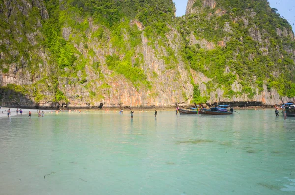 Tailândia Phi Phi Island Uma Vista Praia Maya Bay — Fotografia de Stock