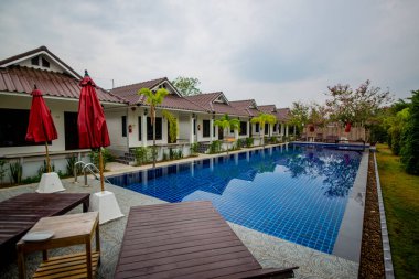 Tayland. Sukhothai. Güzel bir şehir manzarası.