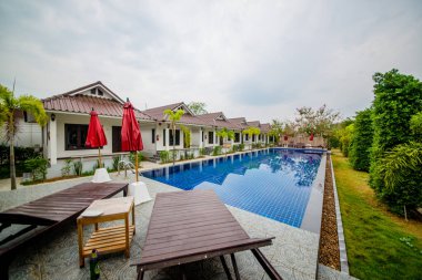 Tayland. Sukhothai. Güzel bir şehir manzarası.