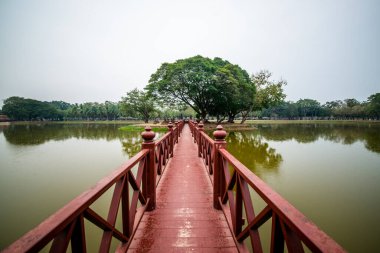 Tayland. Sukhothai. Şehrin güzel manzarası Tarihi Park.
