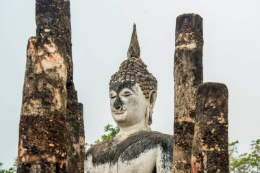 Tayland. Sukhothai. Şehrin güzel manzarası Tarihi Park.