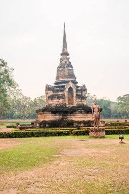 Tayland. Sukhothai. Şehrin güzel manzarası Tarihi Park.