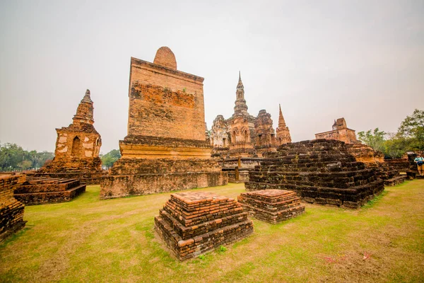 Thaiföld Szuhothai Történelmi Park Látképe — Stock Fotó