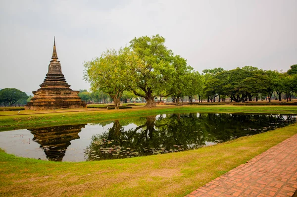 Tajlandia Sukhothai Widok Park Historyczny — Zdjęcie stockowe