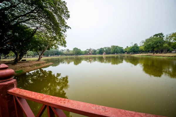 Thailand Sukhothai Een Prachtig Uitzicht Het Historische Stadspark — Stockfoto