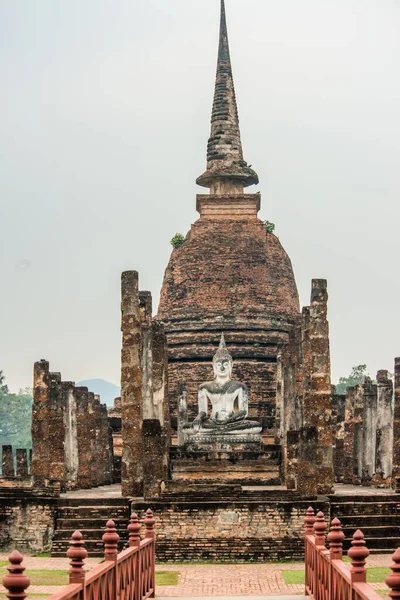 Tajlandia Sukhothai Piękny Widok Miasta Historyczny Park — Zdjęcie stockowe