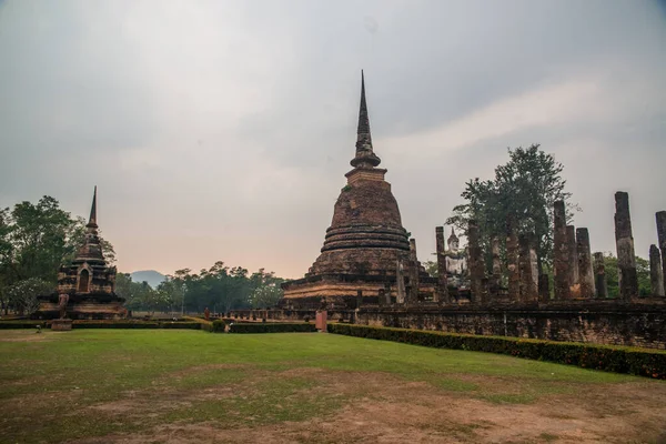 Tailândia Sukhothai Uma Bela Vista Cidade Parque Histórico — Fotografia de Stock