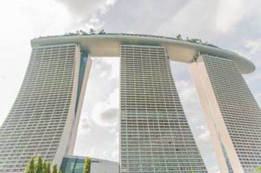 Singapur. Marina Körfezi Kumları manzarası