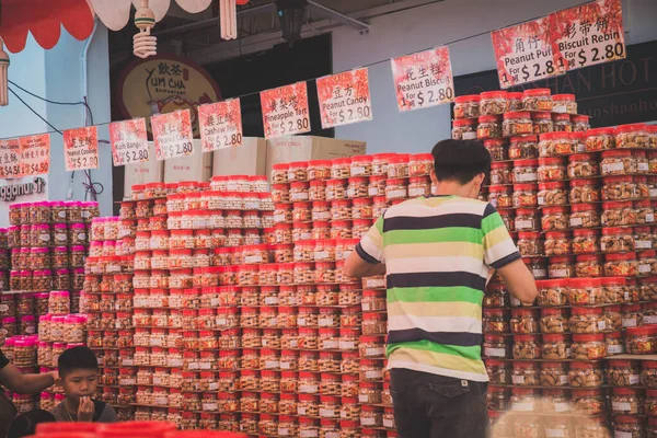 Singapur Krásný Výhled Čínskou Čtvrť Městě — Stock fotografie