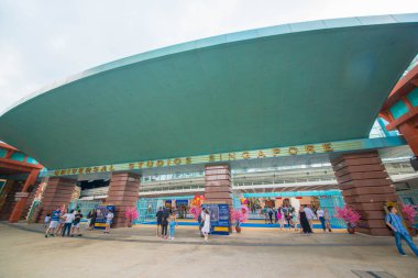 Singapur. Sentosa Adası manzarası