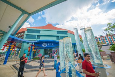 Singapur. Sentosa Adası manzarası