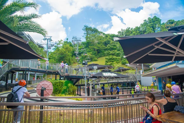 Singapur. Sentosa Adası manzarası