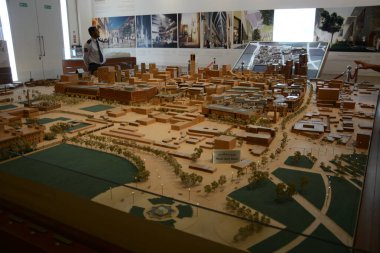 Katar. Doha! Şehrin güzel bir manzarası.