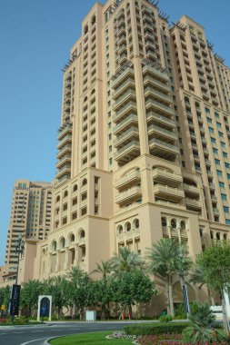 Katar. Doha! Şehrin güzel bir manzarası.