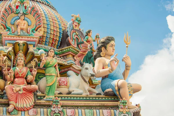 Singapur Sri Mariamman Tapınağı Manzarası — Stok fotoğraf