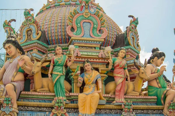 Singapur Una Vista Del Templo Sri Mariamman — Foto de Stock