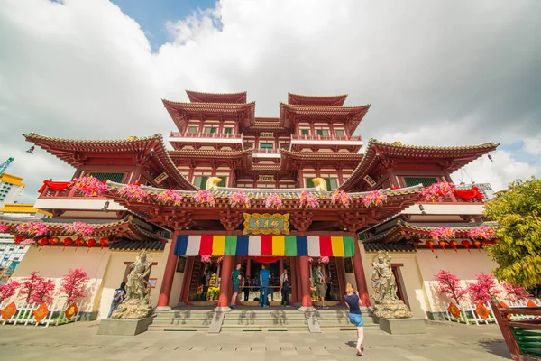 Singapore View Tooth Relic Buddha Temple — Stock Photo, Image