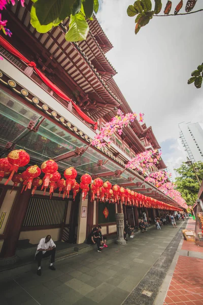 Singapore View Tooth Relic Buddha Temple — Stock Photo, Image