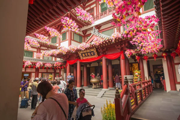 Singapur Diş Kalıntısı Buda Tapınağı Manzarası — Stok fotoğraf