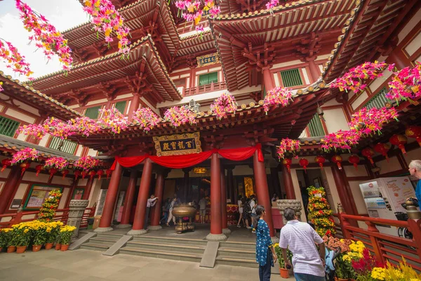 Singapore View Tooth Relic Buddha Temple — Stock Photo, Image