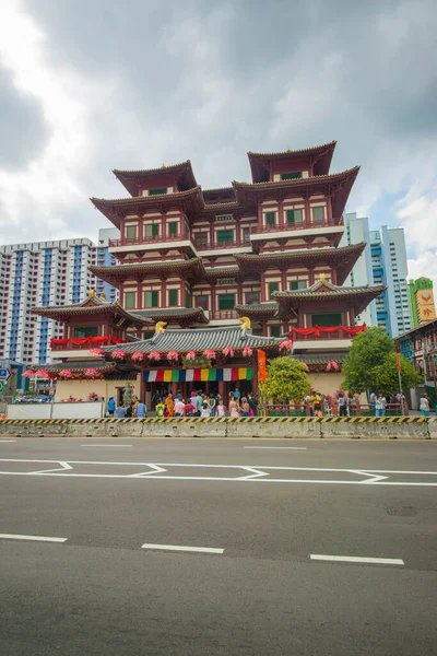 Singapore Över Tand Relic Buddha Temple — Stockfoto