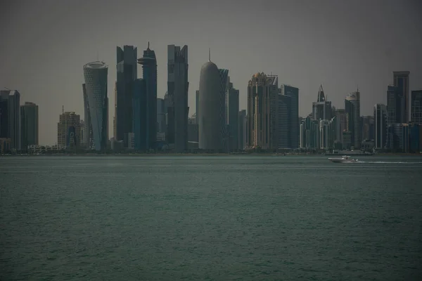 Qatar Doha Uitzicht Stad Toeristen — Stockfoto
