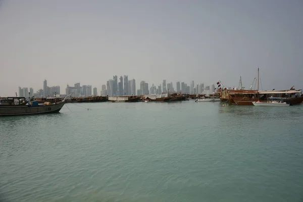 Qatar Doha Una Hermosa Vista Ciudad — Foto de Stock